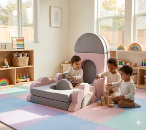 Kids Foam Modular Sofa Set 12-Piece Eco-Friendly Foldable for Indoor Playground Living Room Hotel & School Use Ages 2+ - Product Image 5