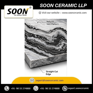 โรงงานเซรามิก SOON ราคาถูกจากโรงงานโดยตรง แผ่นใหญ่ลาย PALISSANDRO FLUTED แคลไซต์ขัดเงา ดีไซน์ทันสมัย เป็นมิตรกับสิ่งแวดล้อม สำหรับห้องนั่งเล่นแบบ 3 มิติ - Product Image 3