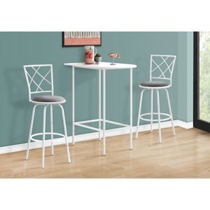 Modern White Laminate Metal 36\" Rectangular <b>Bar</b> <b>Table</b> Small <b>Kitchen</b> Home <b>Bar</b> & Pub with Contemporary Style <b>Bar</b> Height - Product Image 5