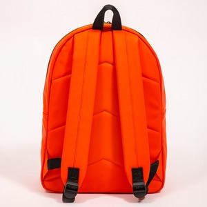 Orange matte leather eco-friendly <b>backpack</b> <b>simple</b> casual bag - Product Image 4