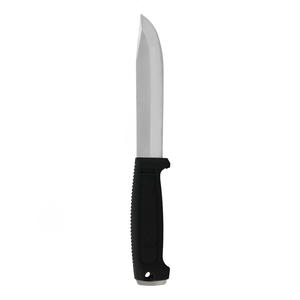 Cuchillos Negros de Hoja Fija para Exteriores con Hoja Plateada, Mango Texturizado Antideslizante, Funda Protectora Negra y Correa para Cinturón para Camping - Product Image 3