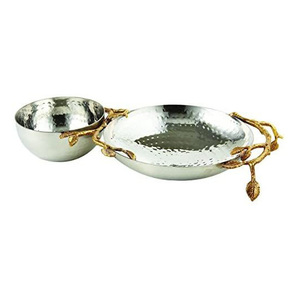 Juego de Tazones para Servir de Acero Inoxidable Premium, Duradero, con Base Antideslizante y Asa Decorativa, para Frutas, Ensaladas, Aperitivos y Buffet - Product Image 3