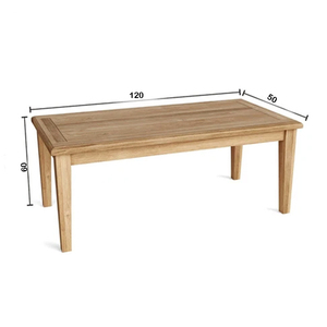 Classic Rectangular Outdoor Premium Solid <b>Teak</b> Best Romo <b>Teak</b> Rectangular Slatted Coffee <b>Table</b> Wholesale Patio <b>Garden</b> Furniture - Product Image 6