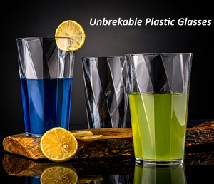 Twister <b>Glasses</b> <b>Plastic</b> 300ml Unbreakable Premium Quality Unisex Hand Wash Only Pack of 6 - Product Image 2