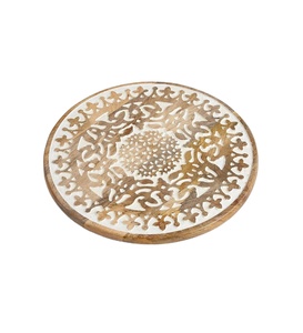 Elegante juego de bandejas de madera con diseño de arte Galaxy y cuenco Ideal para decoración de aperitivos Regalo Duradero Acabado elegante y único - Product Image 6