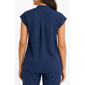 Tunique d'uniforme personnalisée pour infirmière, tenue de travail douce et extensible pour femme, uniformes de spa et de salon de beauté, blouses médicales imprimées - Product Image 4
