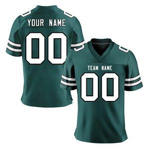 Camisetas de Fútbol Americano Personalizadas de Manga Corta, 100% Poliéster, Transpirables, Antibacterianas, Tallas Grandes, con Logotipo Frontal de Equipos - Product Image 5