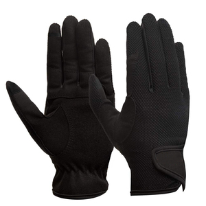 Best Enhancing Performance Horse Riding Gloves Wholesale Professional Wear Solid Color Leather Equestrian Protection Gloves - Product Image 1