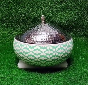 Moderna Caja Negra de Alambre con Tapa de Cúpula Dorada para Frutas Secas, Tazón de Lujo para Servir en Ramadán, Centro de Mesa Islámico para Eid, Caja para Dulces - Product Image 6