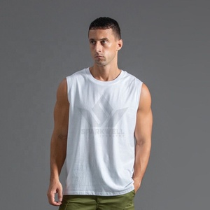 Débardeur décontracté pour homme, rouge uni, col rond, tricoté, sans manches, respirant, coupe classique, style musculaire - Product Image 3
