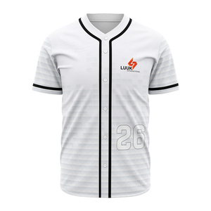 Uniforme de Béisbol Sublimado Personalizado OEM con Botones Completos, Uniforme de Equipo de Softbol Premium, Ropa Deportiva que Absorbe la Humedad - Product Image 1