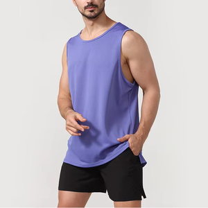 เสื้อกล้ามวิ่งสำหรับผู้ชายระดับพรีเมียม แห้งเร็ว ระบายอากาศได้ดี น้ำหนักเบา ไม่มีแขน พร้อมโลโก้แบบกำหนดเองและฉลากส่วนตัว - Product Image 4
