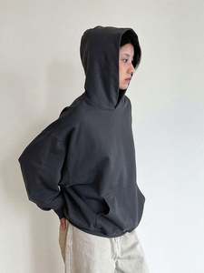 H5456 Style streetwear, vente en gros, personnalisable, mélange de coton 360 g/m², sweats à capuche boxy sans cordon, sweats à capuche oversize pour hommes - Product Image 2