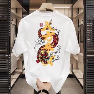 T-shirts pour hommes personnalisés grande taille en jersey 100 % coton, séchage rapide, respirants, anti-transpiration, anti-plis, 120 g, vierges - Product Image 3