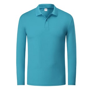 เสื้อเชิ้ตแขนยาวผู้ชาย สีพื้น ผ้าถัก 100% คอตตอน สไตล์ลำลอง ทรงปกติ เทคโนโลยี OPTI-Dri ป้องกันแสงแดด สีฟ้า - Product Image 1