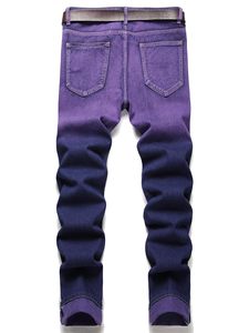 Jeans de Mezclilla para Hombre, Estilo Vintage, Corte Recto, Lavado a la Piedra, Cintura Media, Corte Regular, Algodón, Casual, para Invierno/Primavera - Product Image 3