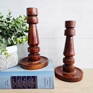 Porte-bougie en bois artistique, accent décoratif distinctif pour les tables de mariage, les fêtes et les décors. - Product Image 6