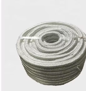Customizable <b>Thickness</b> 10mm 5/8 Inch Square Braided Fiberglass <b>Rope</b> for Sealing Flexible White Heat Resistance Glass Cord. - Product Image 3