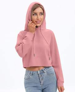 Sudadera con Capucha Degradada para Mujer, Corte Ajustado, Informal, para Uso Diario, Estilo Corto - Product Image 1