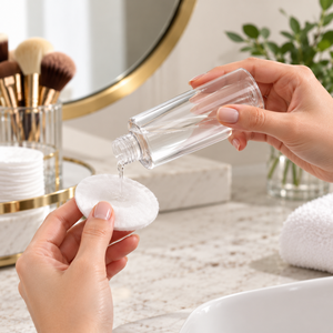 <b>100ml</b> PET Cosmetic <b>Bottle</b> | Clear Empty <b>Plastic</b> Container with Plain Cap for Skincare Haircare Beauty Products Personal Care Use - Product Image 3