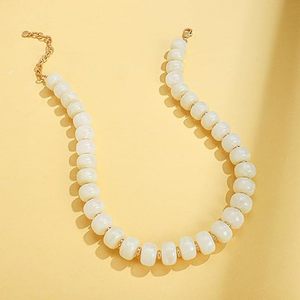 LILIE&WHITE Resin Chunky Beaded Necklace for Women Minimalistic Modern Statement Necklace Jewelry Accessories - Product Image 2