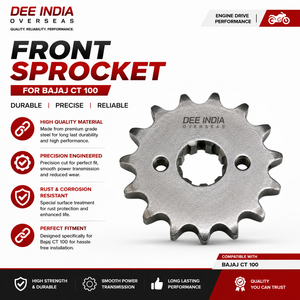 Motorcycle Front <b>Sprocket</b> for Bajaj CT 100 | Engine Drive Chain <b>Sprocket</b> - Product Image 2