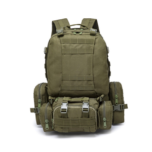 Tactical <b>Backpack</b> <b>Nylon</b> MOLLE System 36-56L Outdoor Activities Unisex Softback Zipper Closure Green - Product Image 1