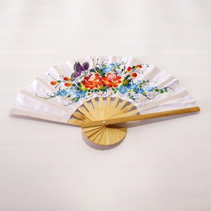 Éventail pliant en bambou et soie, best-seller, pour la décoration, à usage domestique et pour offrir en cadeau - Product Image 5
