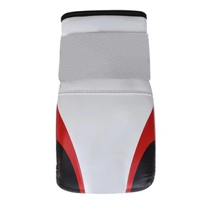 White Red Black Boxing Training Gloves <b>Velcro</b> Wrist Closure Breathable Adult Martial Arts Gear - Product Image 3