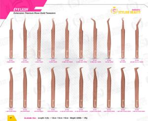 Pinzas para Pestañas de Acero Inoxidable y Espejo para Pestañas, Juego de Herramientas Ergonómicas de Alta Precisión para Extensión de Pestañas para Profesionales - Product Image 6