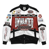 Vente en gros Nouvelle Arrivée 2026 OEM Patch Logo Brodé Grande Taille Respirant Été Vintage Coton Nascar Racing Bomber Car