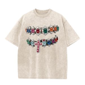 Camiseta de forro polar para hombre, oversize, de corte holgado, hombros caídos, manga corta, informal, de algodón, estilo streetwear, top oversize para hombre. - Product Image 1