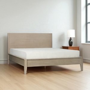 Cama de plataforma Queen de roble macizo ecológico, marco de madera duradero, montaje sin herramientas, diseño minimalista moderno de Vietnam - Product Image 1