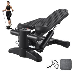Mini Stepper Idraulico per Fitness, Attrezzo Cardio per Allenamento Completo del Corpo con Bande di Resistenza, Macchina Ellittica per Uso Domestico - Product Image 1