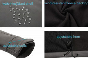 Chaquetas Soft Shell para Hombre, Chaqueta Impermeable con Forro Polar Cálido - Product Image 3