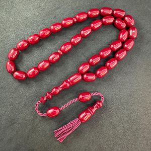 Rosario Musulmán de Resina Ecológica con Cuentas de Ámbar y Turquesa, Joyería de Oración - Product Image 2