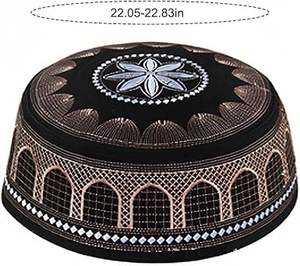 Casquettes turques respirantes personnalisées pour la prière musulmane, chapeaux islamiques saoudiens arabes, casquettes brodées arrondies, chapeaux Taqi - Product Image 2
