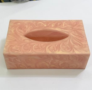 Caja de pañuelos de resina epoxi de excelente diseño para baño, mesa, la mejor calidad, caja de pañuelos de cartón y resina al mejor precio - Product Image 2