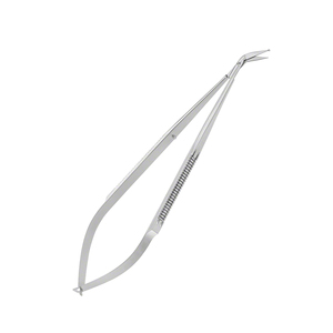 Micro-ciseaux manuels en acier inoxydable de haute qualité, finition sablée, lame droite tranchante, outil de chirurgie neurologique CE - Product Image 2