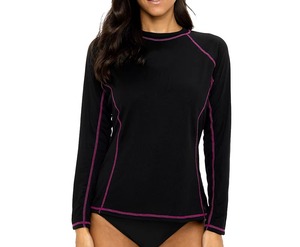 Short Sleeve High Quality Breathable <b>Rash</b> <b>Guard</b> for <b>Women</b>-UV Protection Quick-Dry Anti-Chafing 100% Polyester-for Sports & Fitne - Product Image 4