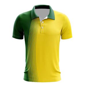 เสื้อกอล์ฟผู้ชายคอปกแบบเฟลซ ผลิตตามสั่ง ขายส่ง OEM พร้อมปักโลโก้ ผ้าเนื้อนุ่ม ระบายอากาศดี แขนครึ่งตัว สวมใส่สบาย คุณภาพสูง - Product Image 3