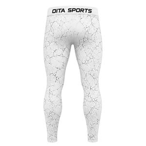 Ensemble de vêtements de sport pour homme, manches longues et leggings, blanc, performance active, entraînement, compression, fitness, gym, sportswear, entraînement athlétique - Product Image 6