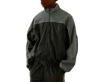 Survêtement coupe-vent en nylon imperméable avec logo personnalisé OEM, survêtement en polyester pour homme, nouveau style, respirant - Product Image 2