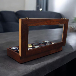 Caja de Madera para Exhibición de Relojes para Minoristas de Relojes, Estuche de Madera con Acabado en Laca Piano de AYAANS - Product Image 1