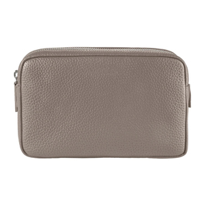 Neceser de Cuero, Estuche Cosmético Pequeño con Cierre de Cremallera, Bolsa de Maquillaje Portátil de Estilo Simple, Color Beige, Bolsa de Aseo para Viaje - Product Image 2