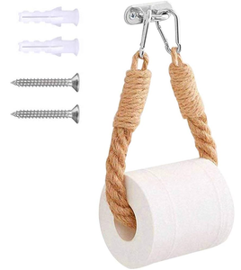 <b>Rope</b> <b>Toilet</b> Paper <b>Roll</b> <b>Holder</b> Wall Storage Hook for Bathroom Face Towel Hanger Hook Crafts Top design - Product Image 1