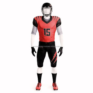 Vêtements de sport de football américain à séchage rapide sur mesure pantalons d'été respirants à manches courtes ensembles solides au prix - Product Image 3