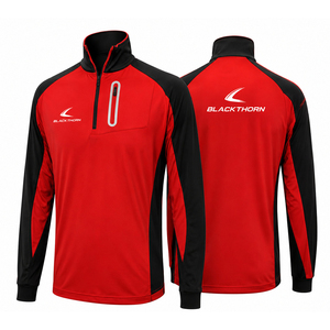 เสื้อแจ็คเก็ตสปอร์ตแบบซิปหน้า 1/4  พร้อมโลโก้สั่งทำพิเศษ เสื้อแจ็คเก็ตกันลมน้ำหนักเบา เสื้อแจ็คเก็ตกันฝน เสื้อแจ็คเก็ตสำหรับฤดูหนาวบุตาข่ายชั้นกลาง - Product Image 4