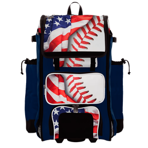 Custom Baseball Bat Backpack with <b>Shoe</b> Compartment Helmet Storage Glove Pocket Fence Hook and Water Bottle <b>Holder</b> - Product Image 6