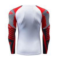 Maillot de protection anti-UV à manches longues pour homme, tailles personnalisées, motifs imprimés par transfert thermique, logo avant, séchage rapide, vêtements de sport confortables